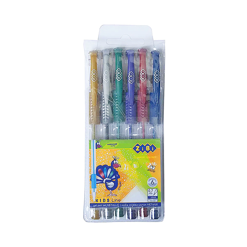 Набір з 6 гелевих Ручкаок METALLIC, 6 кольорів (ZB.2203-99) large popup