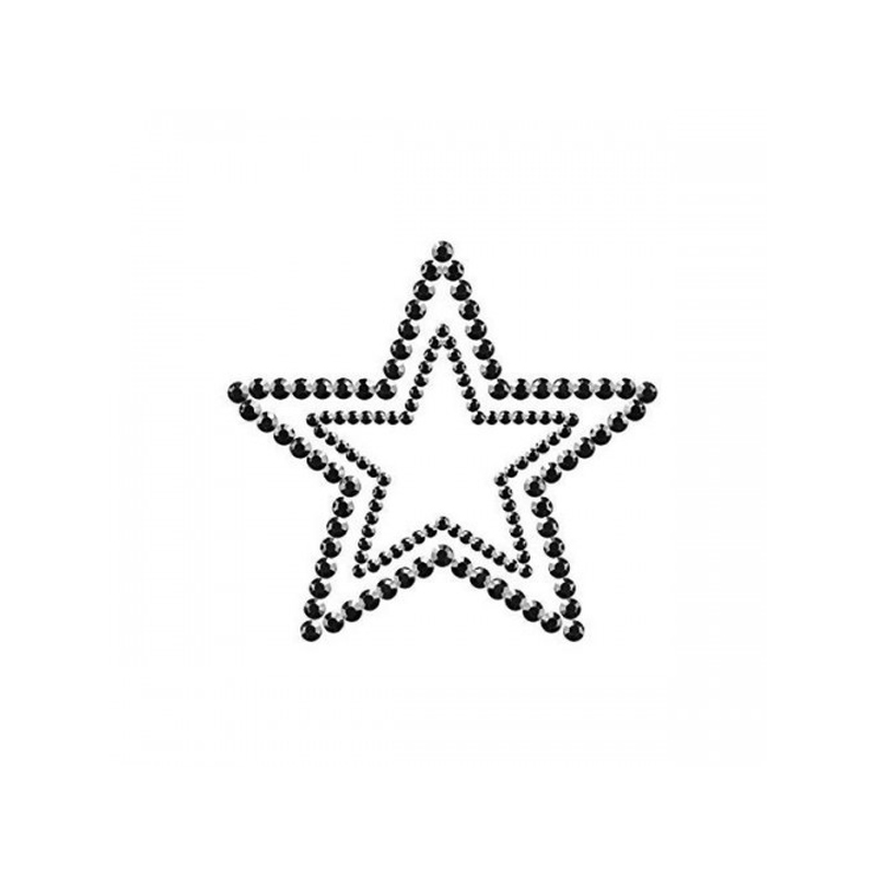 Наклейки на соски Bijoux Indiscrets MiMi Star чорні (784) large popup