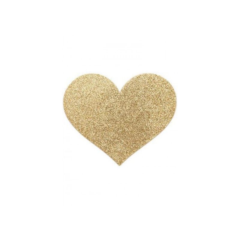 Наліпки на соски Bijoux Indiscrets Flash Heart, золоті (1271) large popup