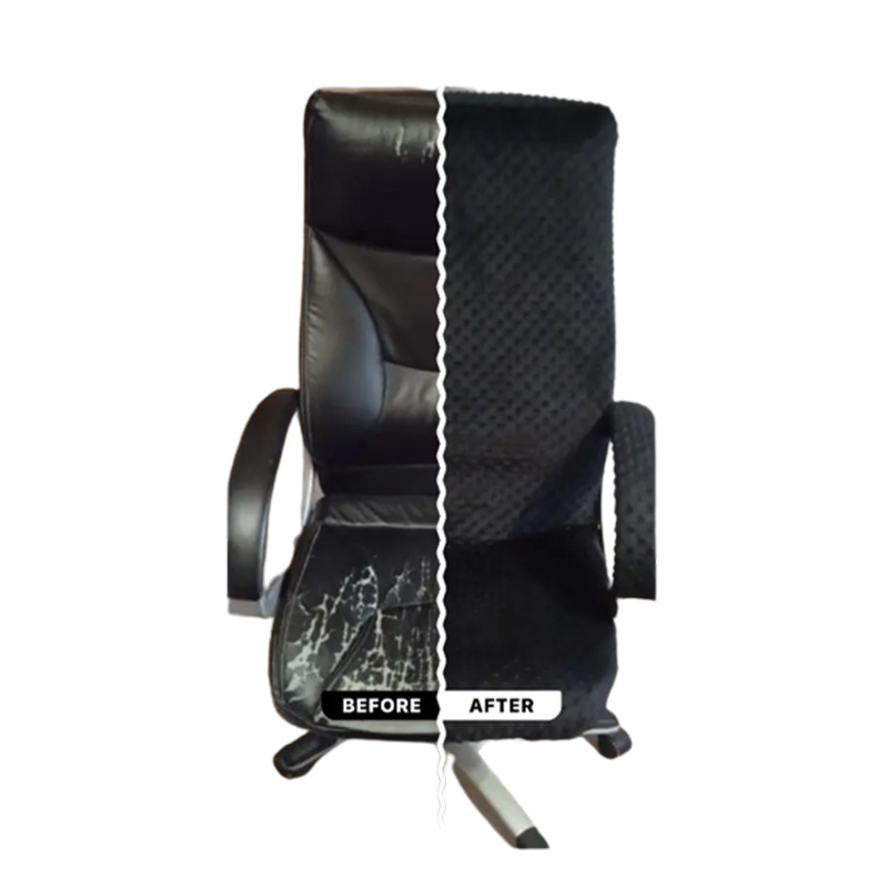 Чохол та підлокітники, MinkyHome, плюшевий, натяжний, на комп'ютерне крісло, чорний, (MH-376) - 44838 large popup
