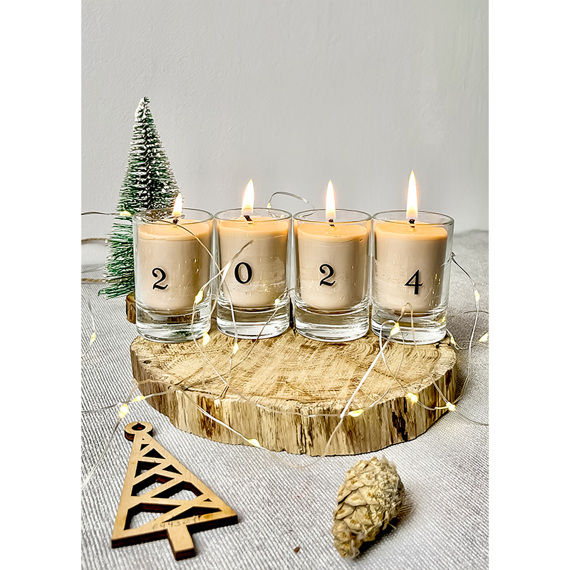 Набір подарунковий аромасвічки новорічні SOLO HOME - CHOCOLATE COOKIES, 4 шт, 50 мл large popup