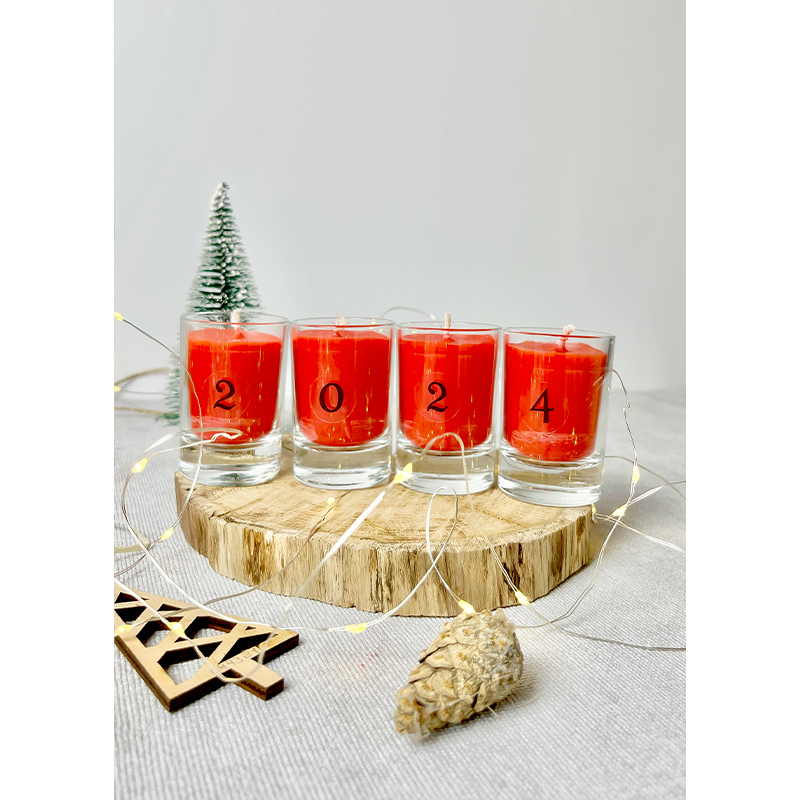 Набір подарунковий аромасвічки новорічні SOLO HOME - MULLED WINE, 4 шт, 50 мл large popup