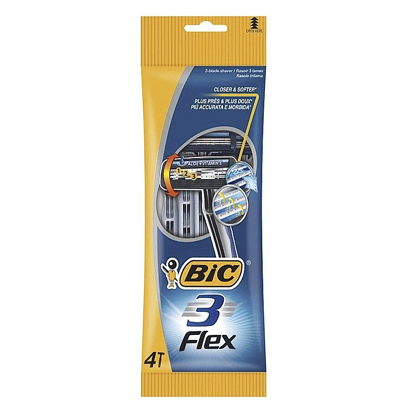 Одноразові бритви BIC Flex 3 4 шт large popup