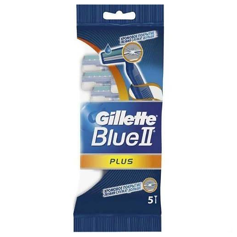 Одноразові бритви GILLETTE BLUE2 Plus 5 шт large popup