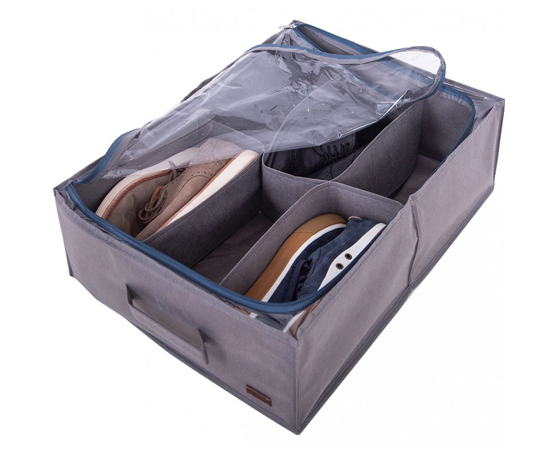 Органайзер для обуви на 6 пар ORGANIZE серый 53*40*15 см (Grey-O-6) large popup