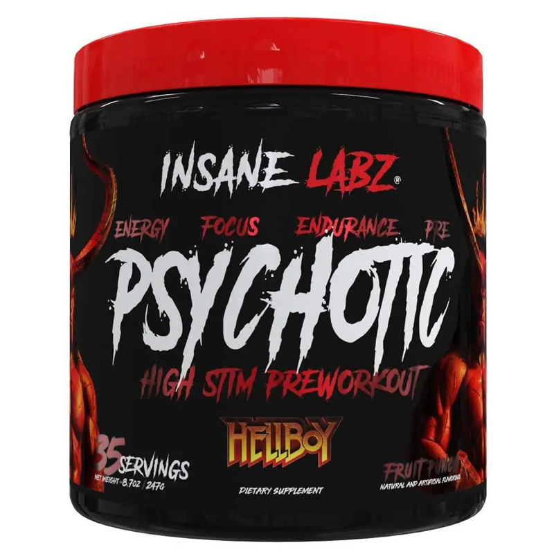 Передтренувальний комплекс Insane Labz Psychotic Hellboy 247 g (Fruit Punch) large popup