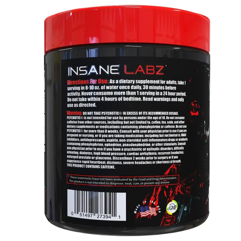 Передтренувальний комплекс Insane Labz Psychotic War Zombie 251 g (Fruit Punch) large popup