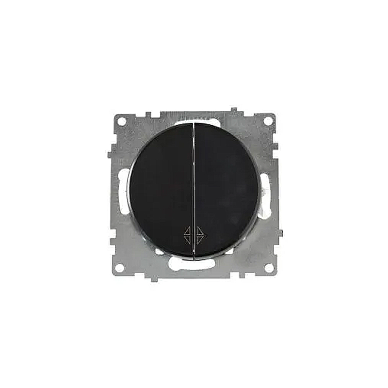 Перемикач OneKeyElectro подвійний, колір чорний (ОКЕ200302Ч)  large popup