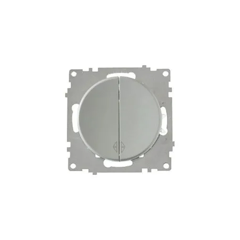 Перемикач OneKeyElectro подвійний, колір сірий (ОКЕ200302С) large popup