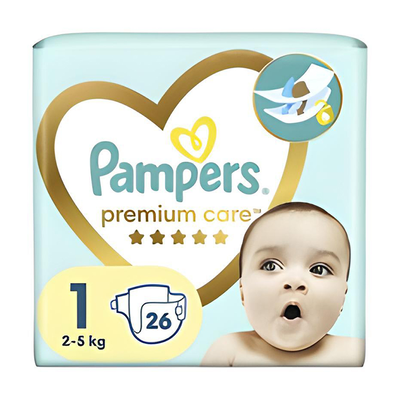 Підгузники дитячі Pampers Premium Care №1 2-5 кг 26 шт large popup