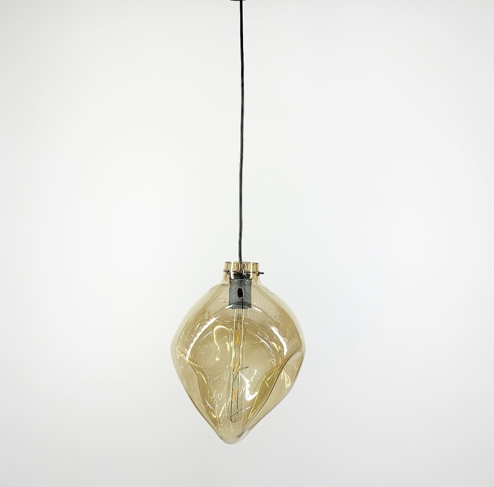Підвісний світильник Tramonto з янтарним плафоном large popup