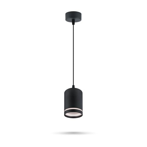 Підвісний світильник з декоративним акриловим кільцем у чорному каркасі large popup