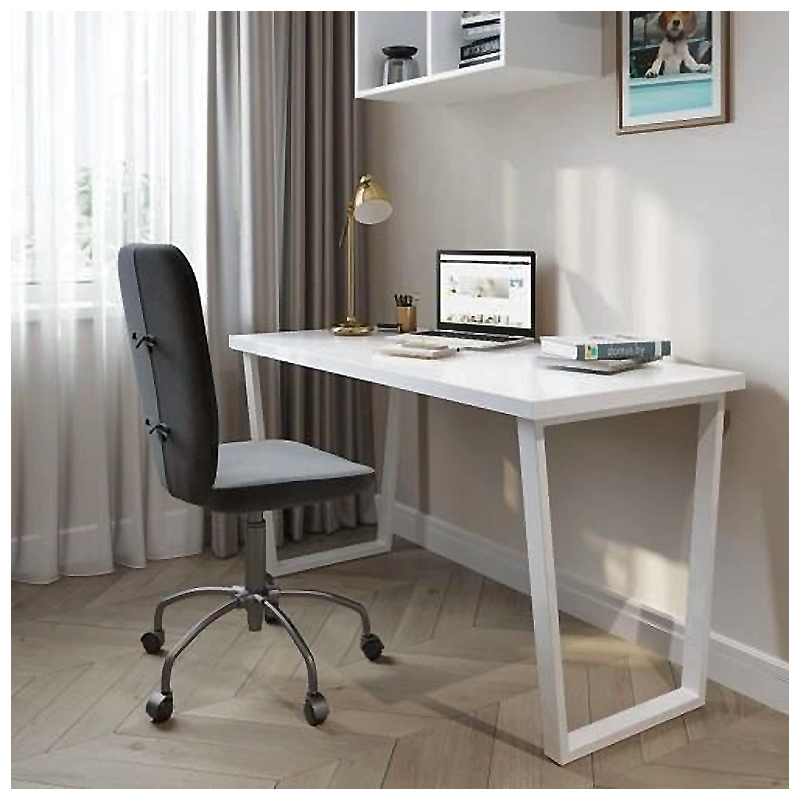 Письмовий стіл у стилі Лофт L10 Білий / Білий (60х100х75 см) large popup