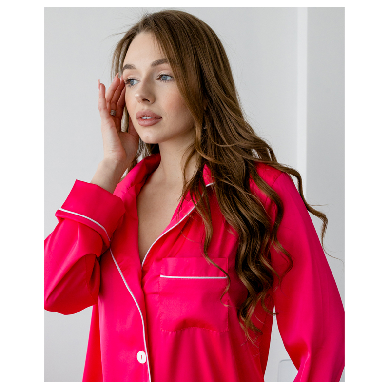 Піжама QC з шовку Армані Jesika, жіноча, рожева (20609) large popup