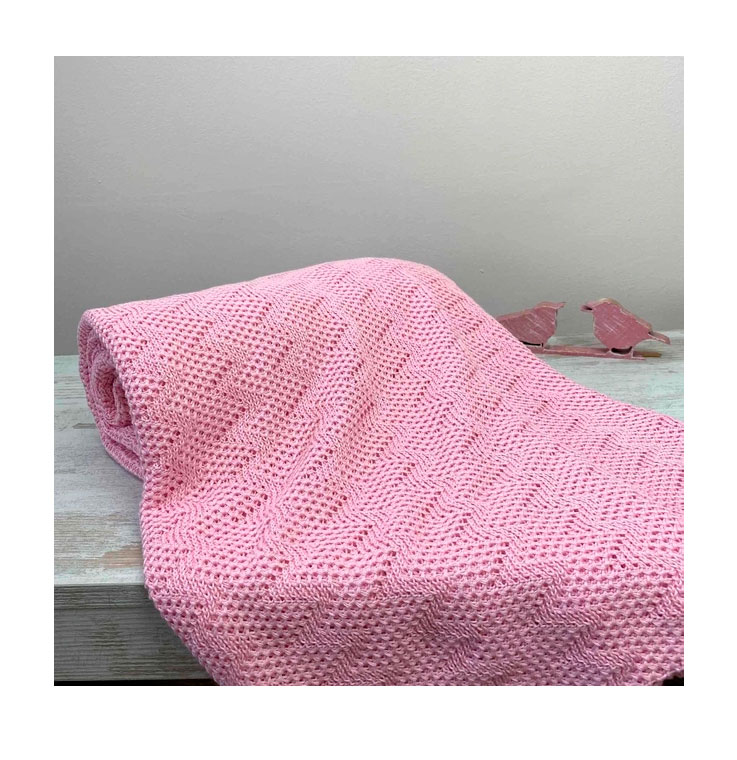 Плед ТМ Прованс, Діно, зігзаг рожевий, 130х170 см (15466) large popup