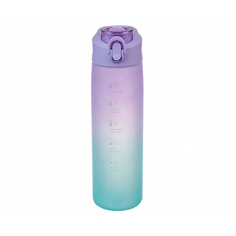 Пляшка для води Hdecor спортивна, фіолетово-зелена 950 мл (67-4049) large popup