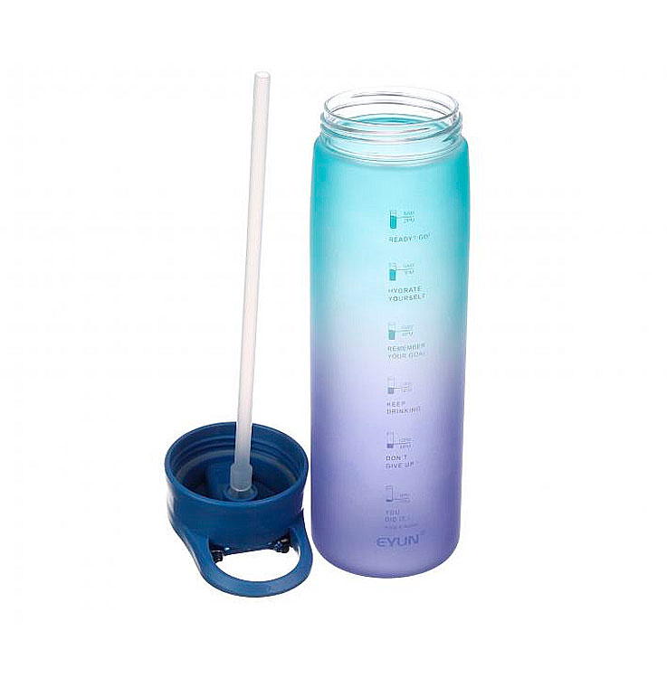 Пляшка для води Hdecor спортивна, синьо-фіолетова 950 мл (67-4056) large popup