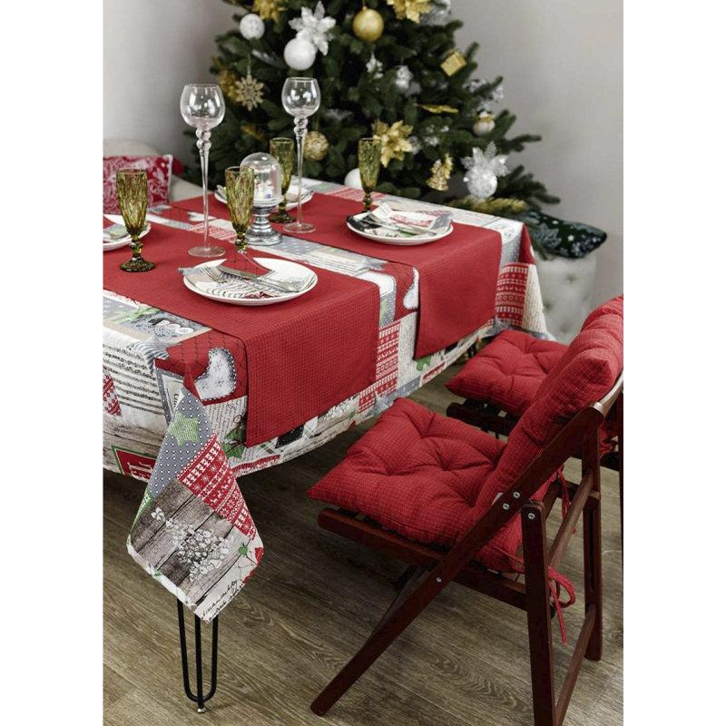 Подушка Прованс на стілець Merry Christmas червона 40х40см large popup