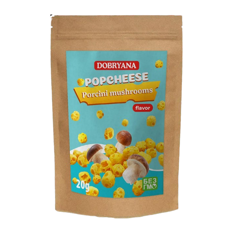 Сир Popchees, сушений спінений зі смаком білих грибів, 20 г. (87903) large popup