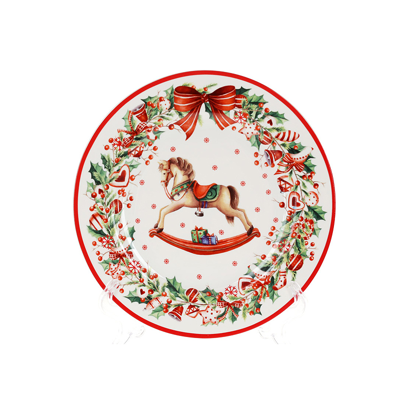 Тарілка десертна Bonadi Різдвяна фантазія, порцелянова 19 см (498-293) large popup