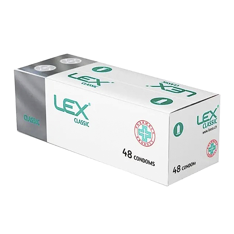 Презервативи LEX Classic Класичні з силіконовим змащувачем, 48шт large popup