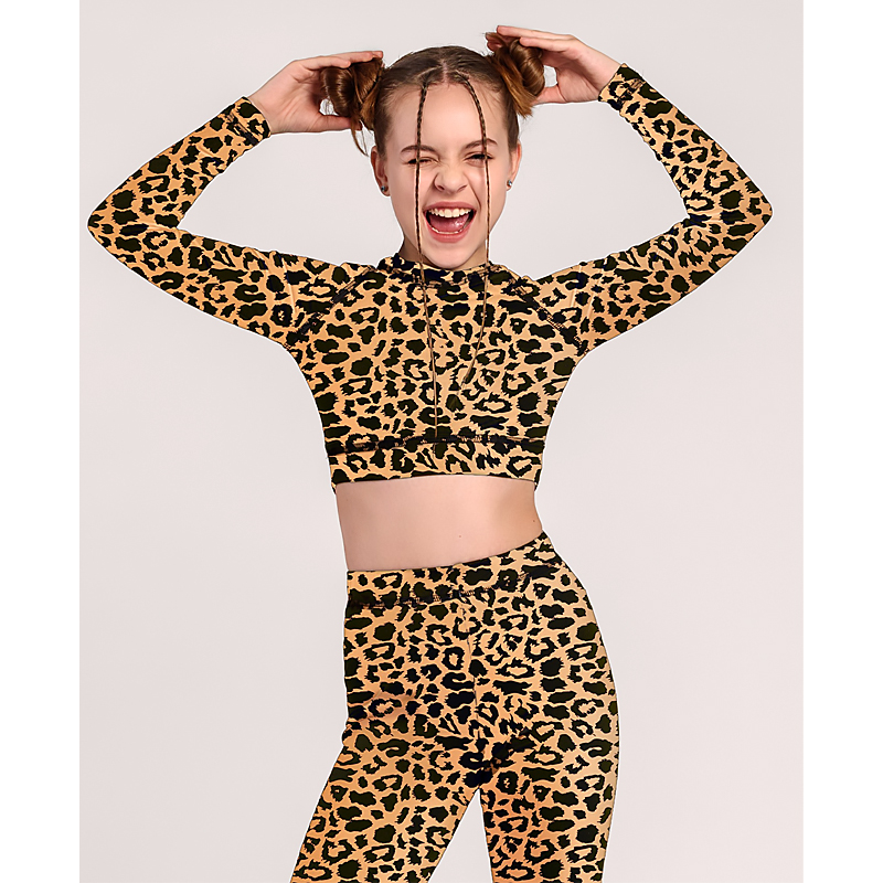 Рашгард різнокольоровий з принтом леопард для дівчинки (арт. 7022400105) р.134 large popup