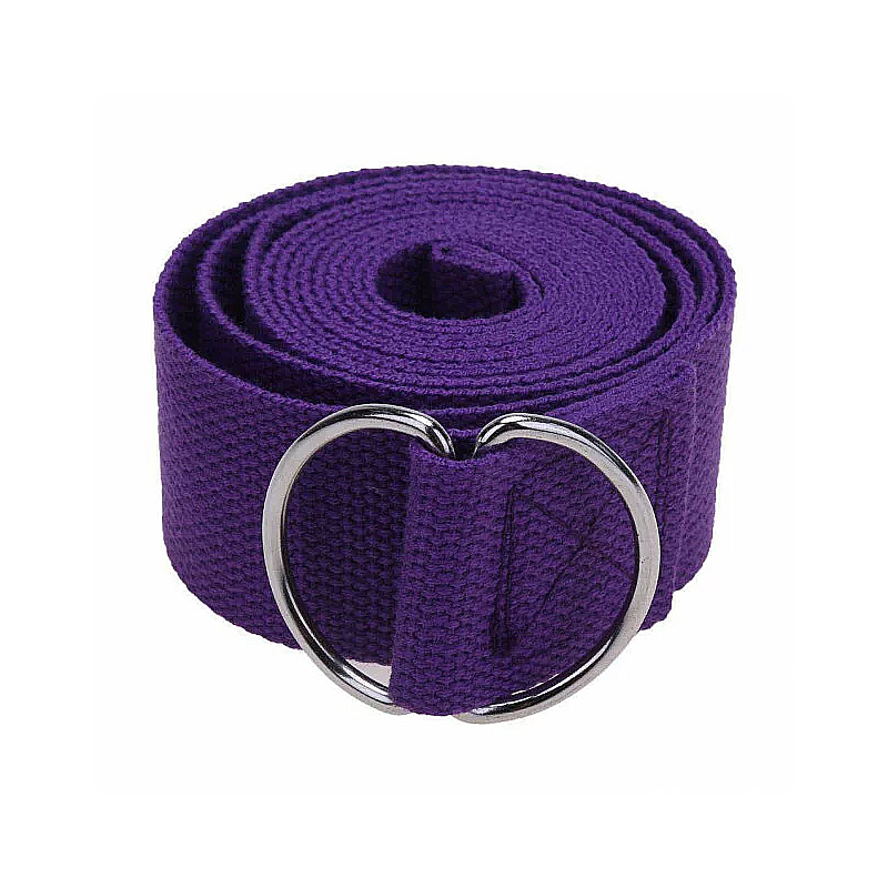 Ремінь для йоги EasyFit 183*3,8 см фіолетовий (EF-1830-V)  large popup