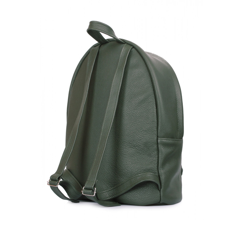 Рюкзак шкіряний POOLPARTY темно-зелений (backpack-leather-darkgreen)  - 51497 large popup