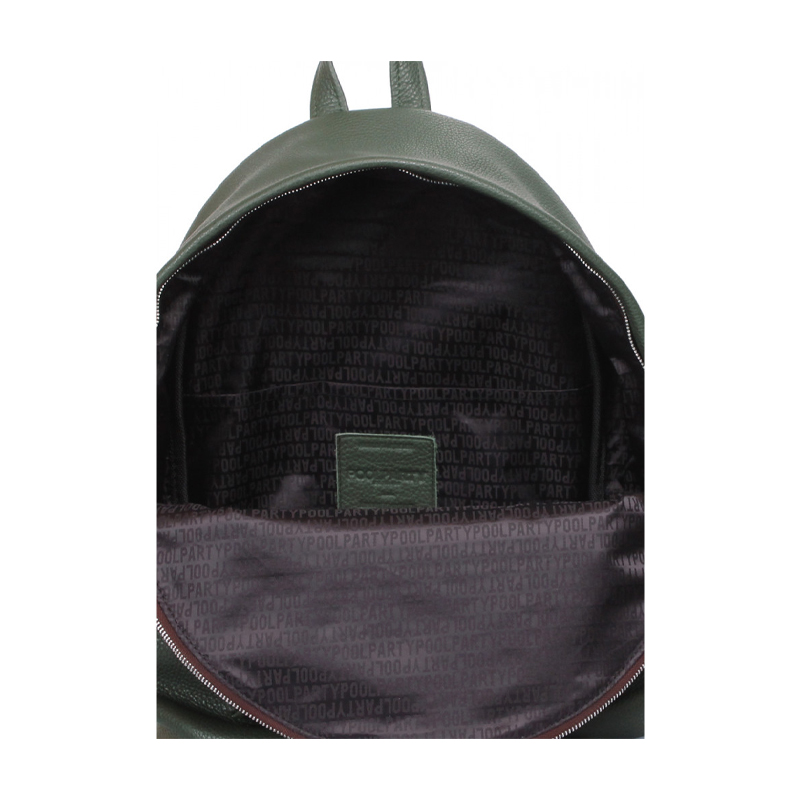 Рюкзак шкіряний POOLPARTY темно-зелений (backpack-leather-darkgreen)  - 51498 large popup