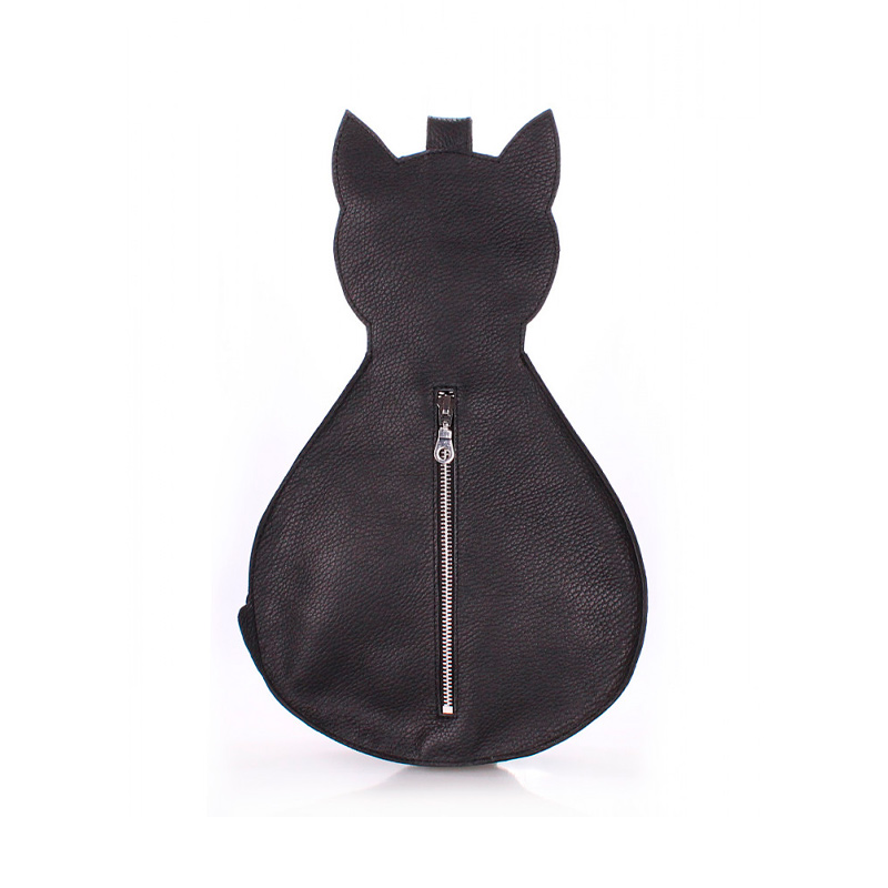 Рюкзак у формі кішки жіночий шкіряний POOLPARTY (leather-cat-backpack) large popup