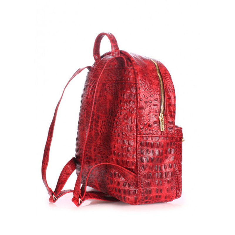 Рюкзак жіночий шкіряний POOLPARTY Mini червон. під крокодила (mini-bckpck-leather-croco-red)  - 37904 large popup