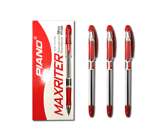 Ручка `Maxriter` масляна ТМ PIANO червона (300310) - 6957 large popup