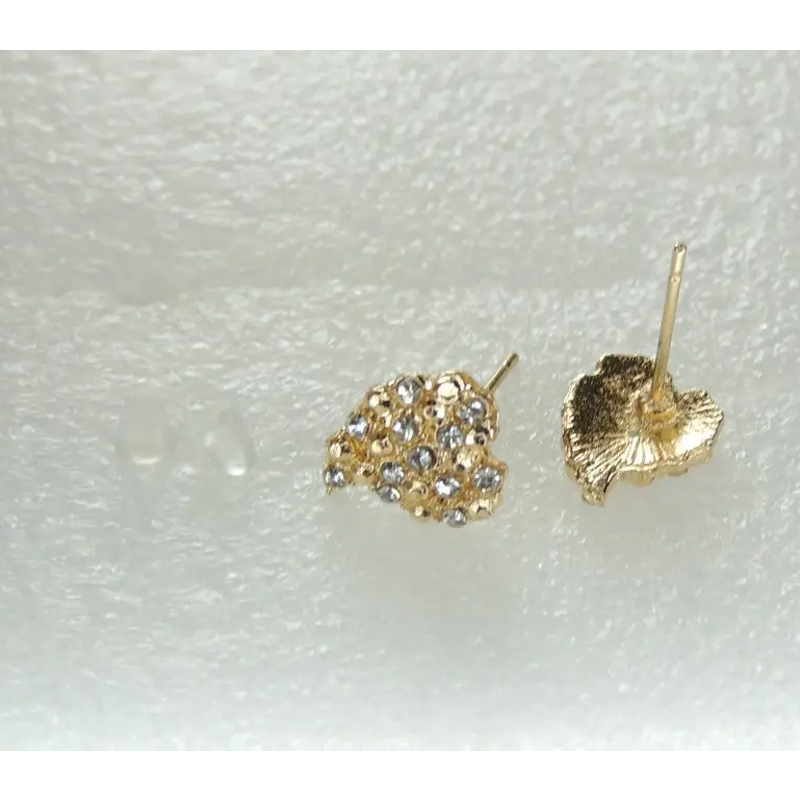 Сережки Liresmina Jewelry сережки-гудзики (пусети) Кристальне сердечко large popup