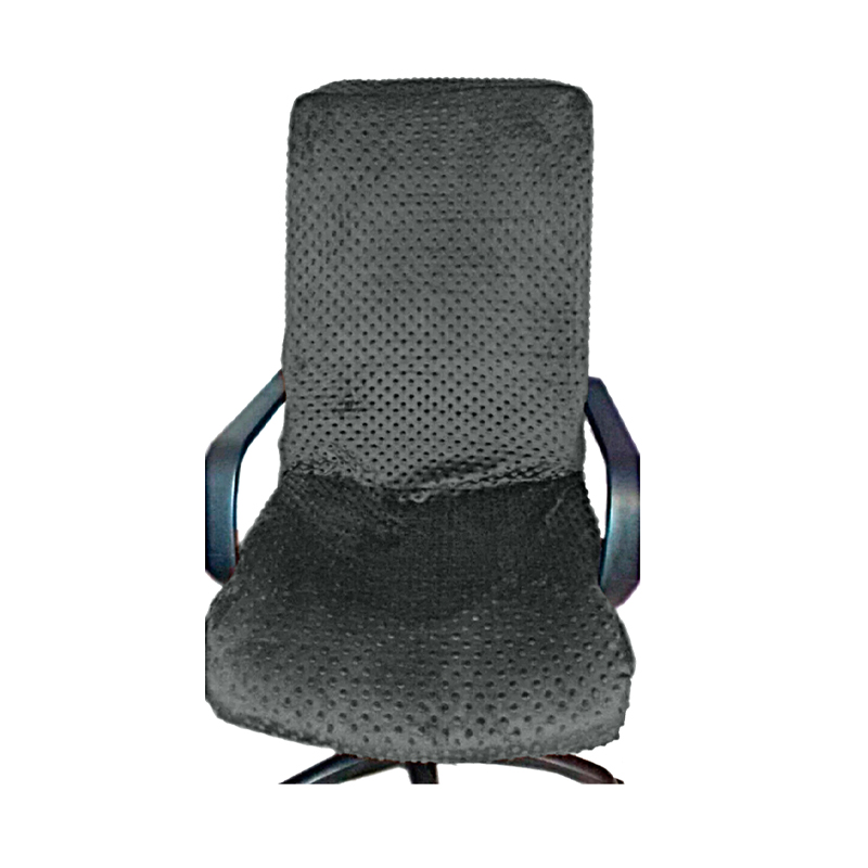 Чохол та підлокітники, MinkyHome, плюшевий, натяжний, на комп'ютерне крісло, графітовий, (MH-062) large popup