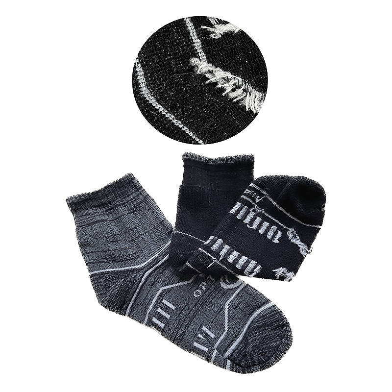 Шкарпетки Carpe-Diem трекінгові ТМ Optimist Merino Wool, чорно-сірі меланж, унісекс, р.35-38 large popup