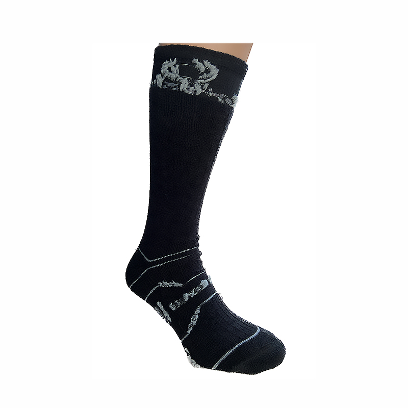 Шкарпетки Carpe-Diem трекінгові ТМ Optimist Merino Wool, чорно-сірі, унісекс, р.39-42 large popup