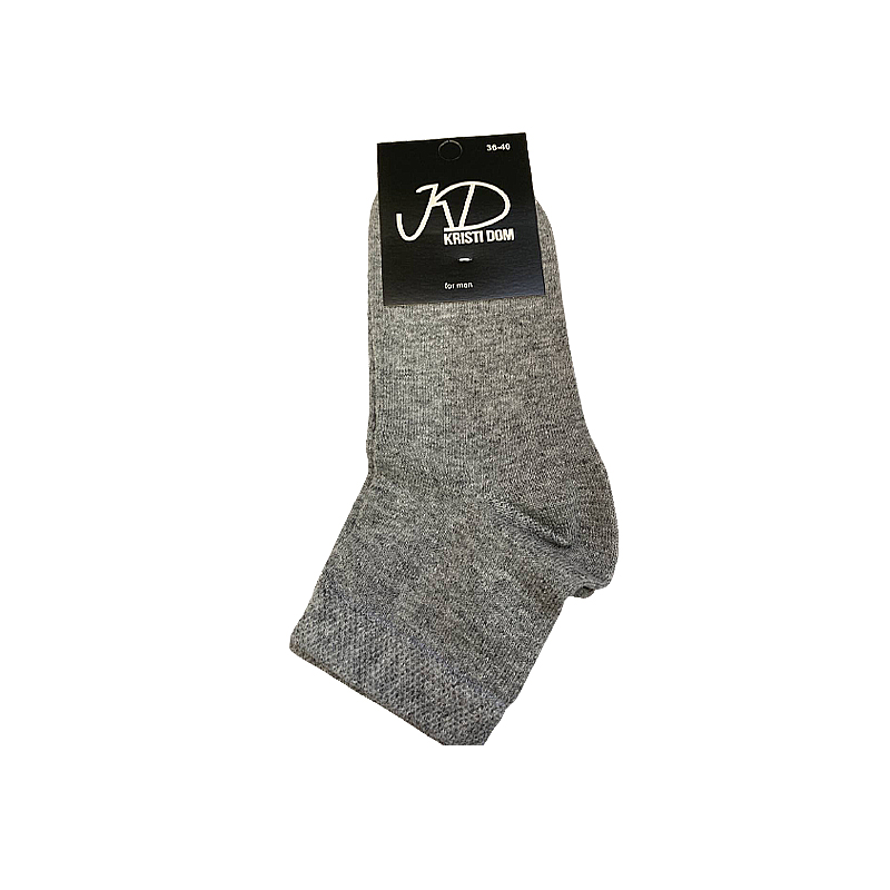 Шкарпетки KristiDom чоловічі стрейчеві, середні світло сірі р. 36-40 (833640) large popup