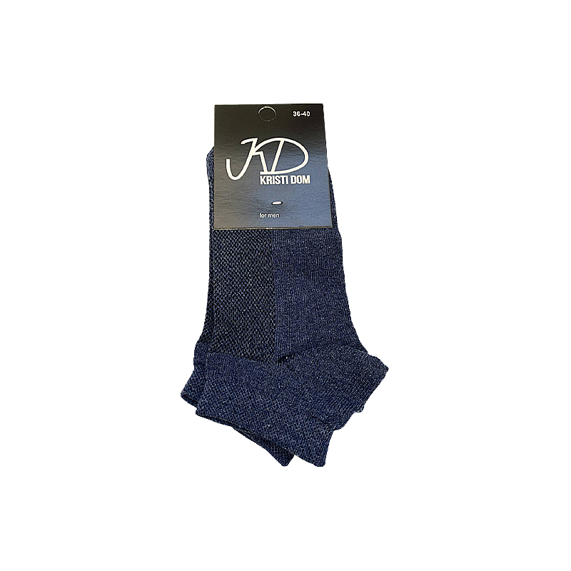 Шкарпетки KristiDom чоловічі стрейчові "сітка" короткі, світло сині р. 36-40 (833596) large popup