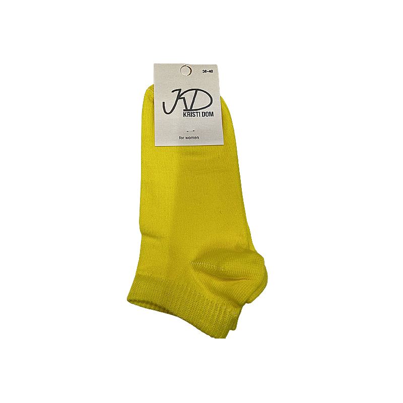 Шкарпетки KristiDom жіночі стрейчиві, короткі жовті р. 36-40 (590083) large popup