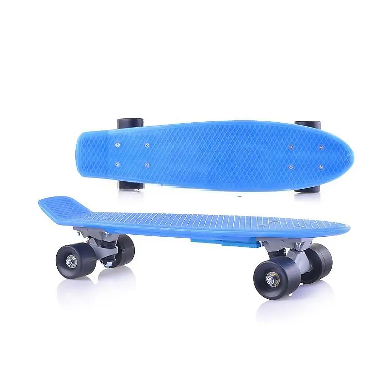 Скейт дитячий Синій, світло.PVC колеса (0151/1) large popup