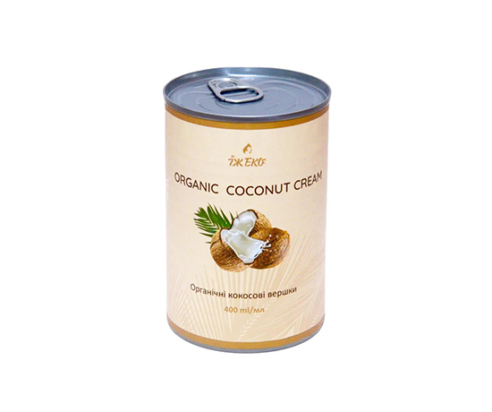 Вершки 'Їжеко' кокосові, органічні (22%), 400 мл. large popup