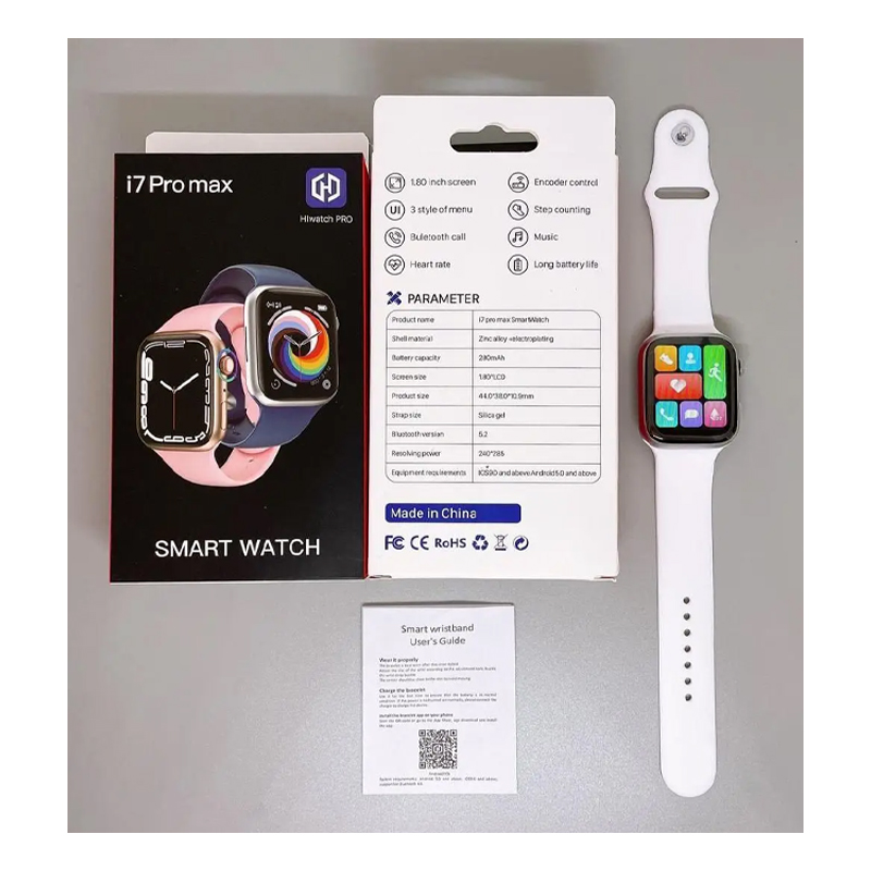Смарт годинник Smart Watch I7 Pro Max Серія 7, білий, водонепроникний (I7 Pro Max White) large popup