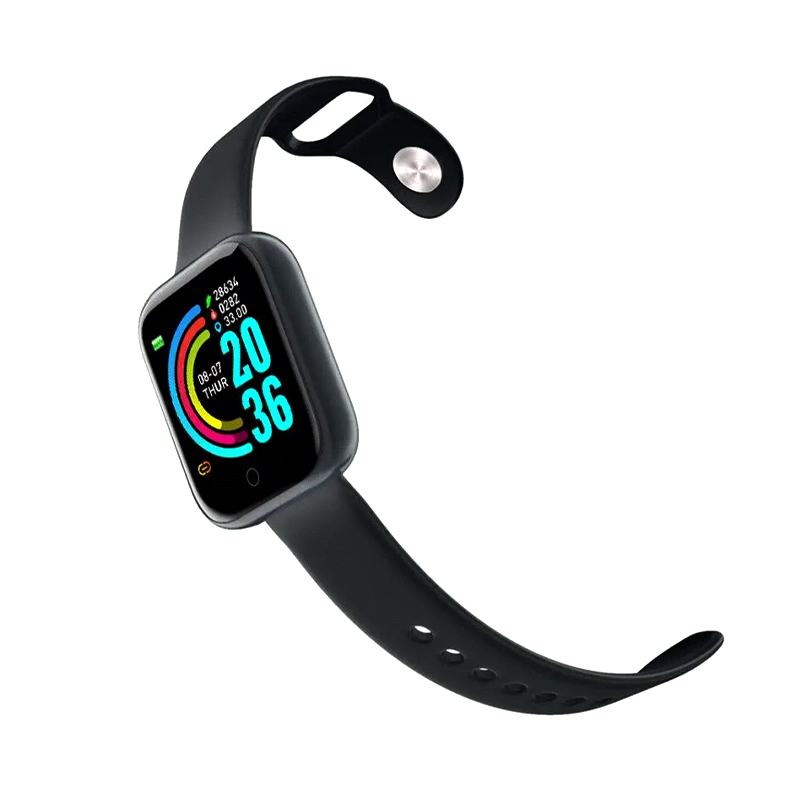 Смарт-годинник Smart Watch Y68 крокомір, підрахунок калорій, кольоровий екран (Y68 Black) large popup