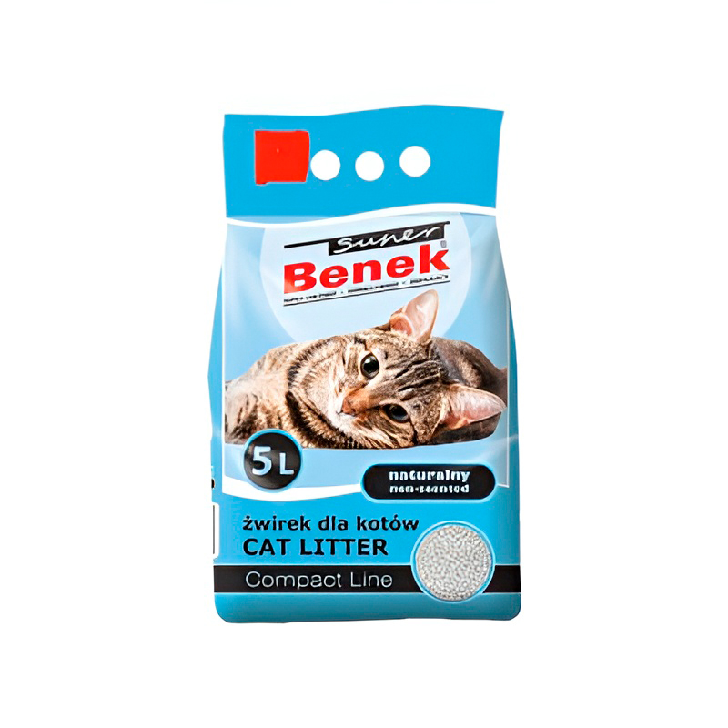 Super Benek Бентонітовий Компактний наповнювач для котячого туалету без запаху, 5 л, від 2 шт
 large popup