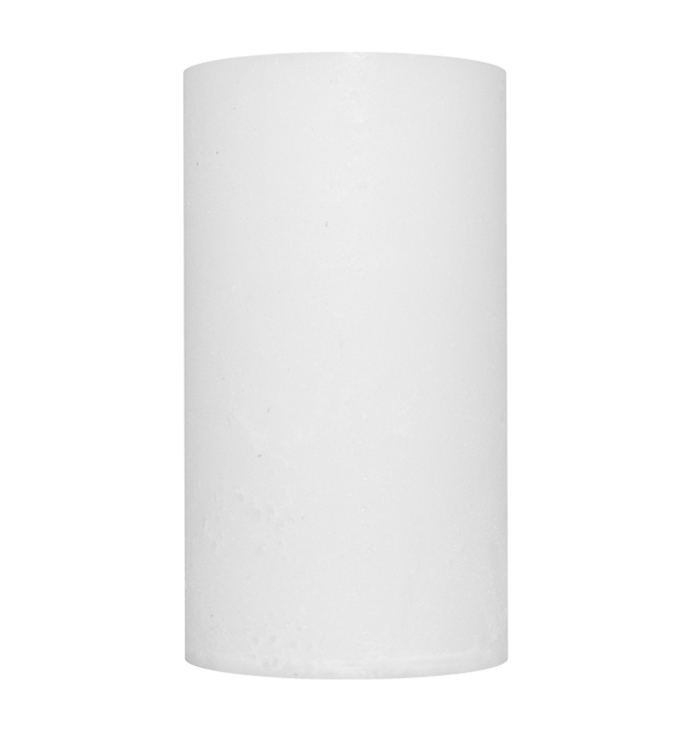 Свічка Рустік Циліндр білий (5,5 х 10 см, 20 год) large popup