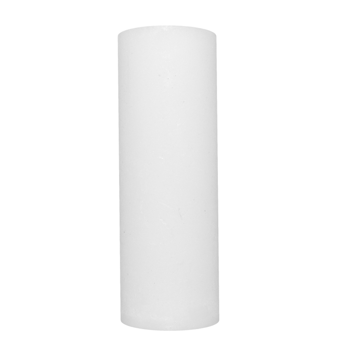 Свічка Рустік Циліндр білий (5,5 х 16 см, 32 год) large popup