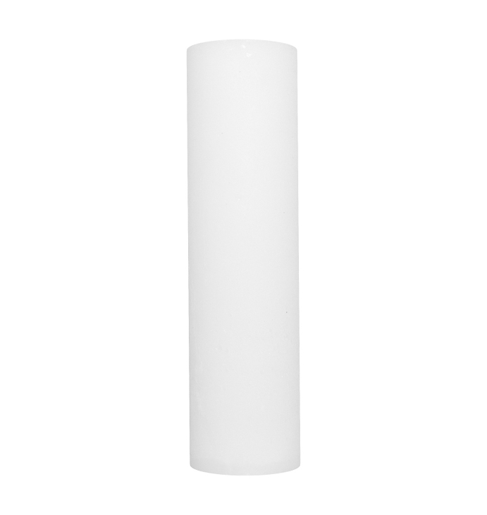 Свічка Рустік Циліндр білий (5,5 х 20 см, 40 год) large popup