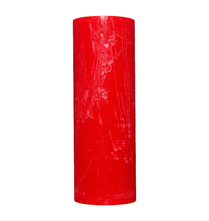 Свічка Рустік Циліндр червоний (5,5 х 16 см, 32 год) large popup