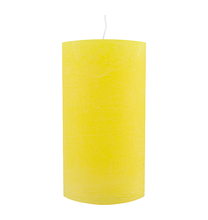 Свічка Рустік Циліндр світло жовтий (5,5 х 10 см, 20 год) large popup