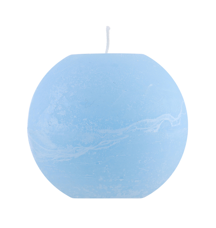Свічка Рустік Шар блакитний (D-10 х 8,5 см, 70 год) large popup